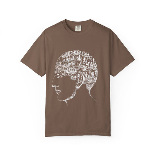 Camiseta de Collage de Perfil Juvenil — Camiseta de Arte de Silueta Vintage