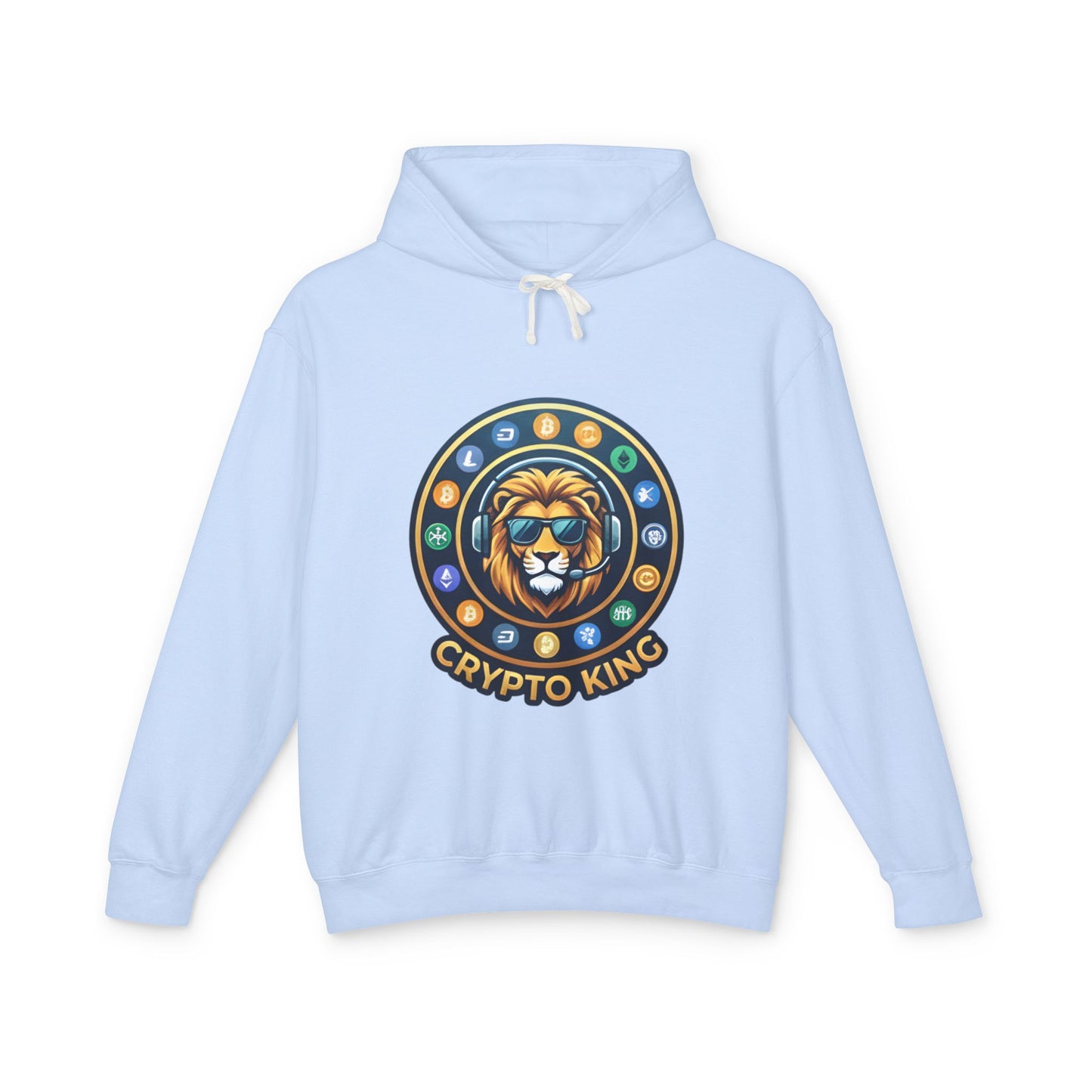 Crypto King Hoodie — Lion Crest Cryptocurrency Graphic Hoodie