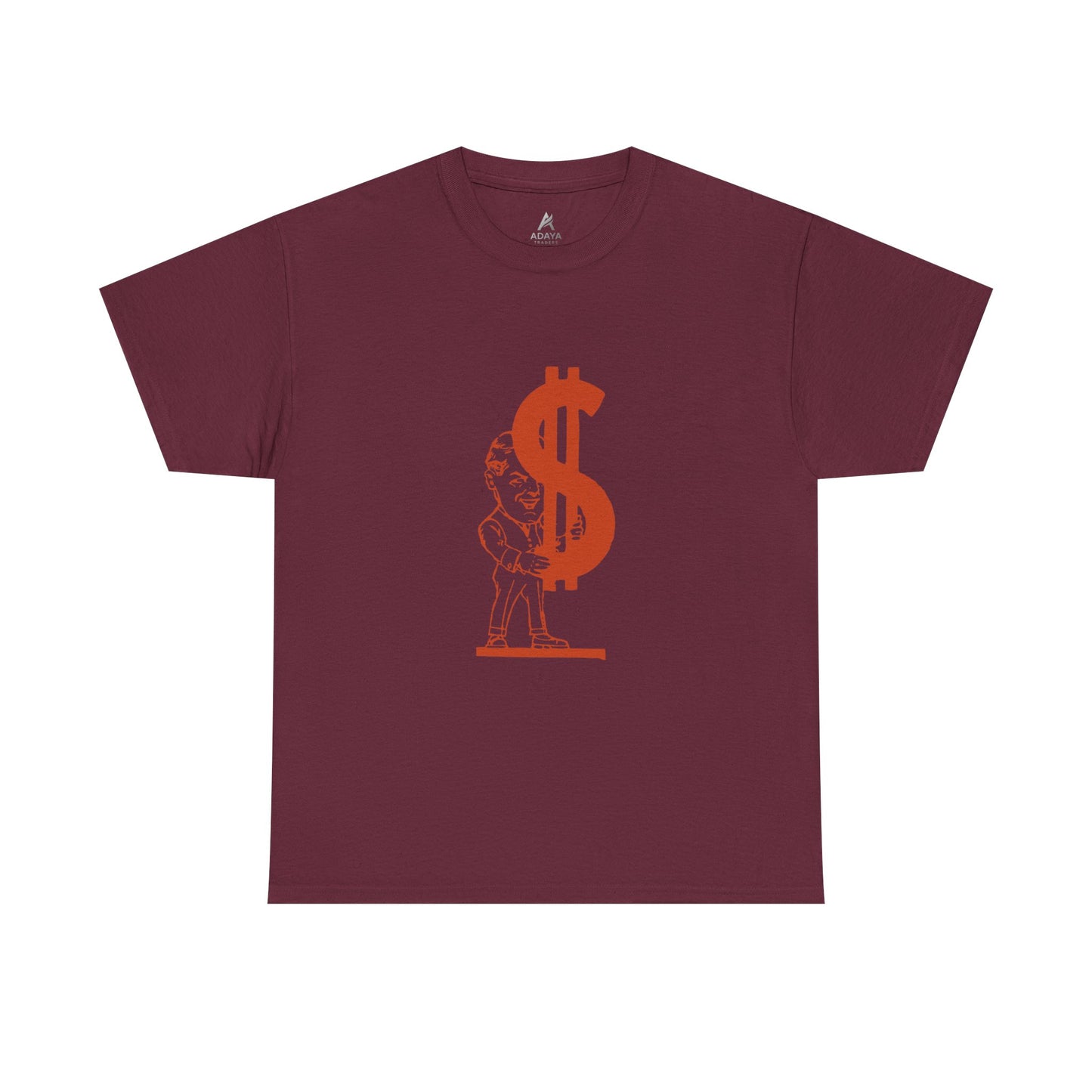 T-Shirt — Red Dollar Sign Statue Graphic Tee
