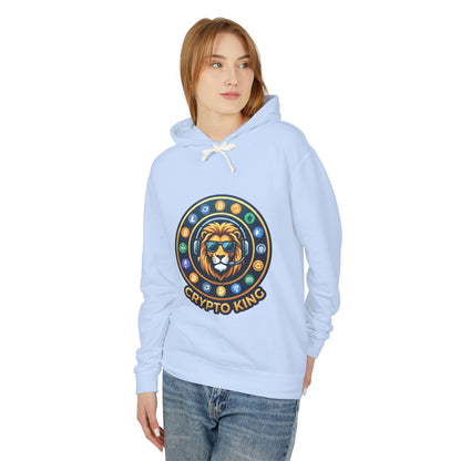 Crypto King Hoodie — Lion Crest Cryptocurrency Graphic Hoodie