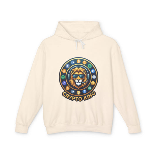Crypto King Hoodie — Lion Crest Cryptocurrency Graphic Hoodie