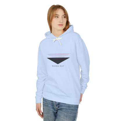 Naked Put Hoodie — Lightweight Hooded Sweatshirt with 'naked put' Graphic