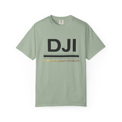 DJI Logo T-Shirt — Strength. Legacy. Stability. Crew Neck Tee
