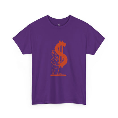 T-Shirt — Red Dollar Sign Statue Graphic Tee