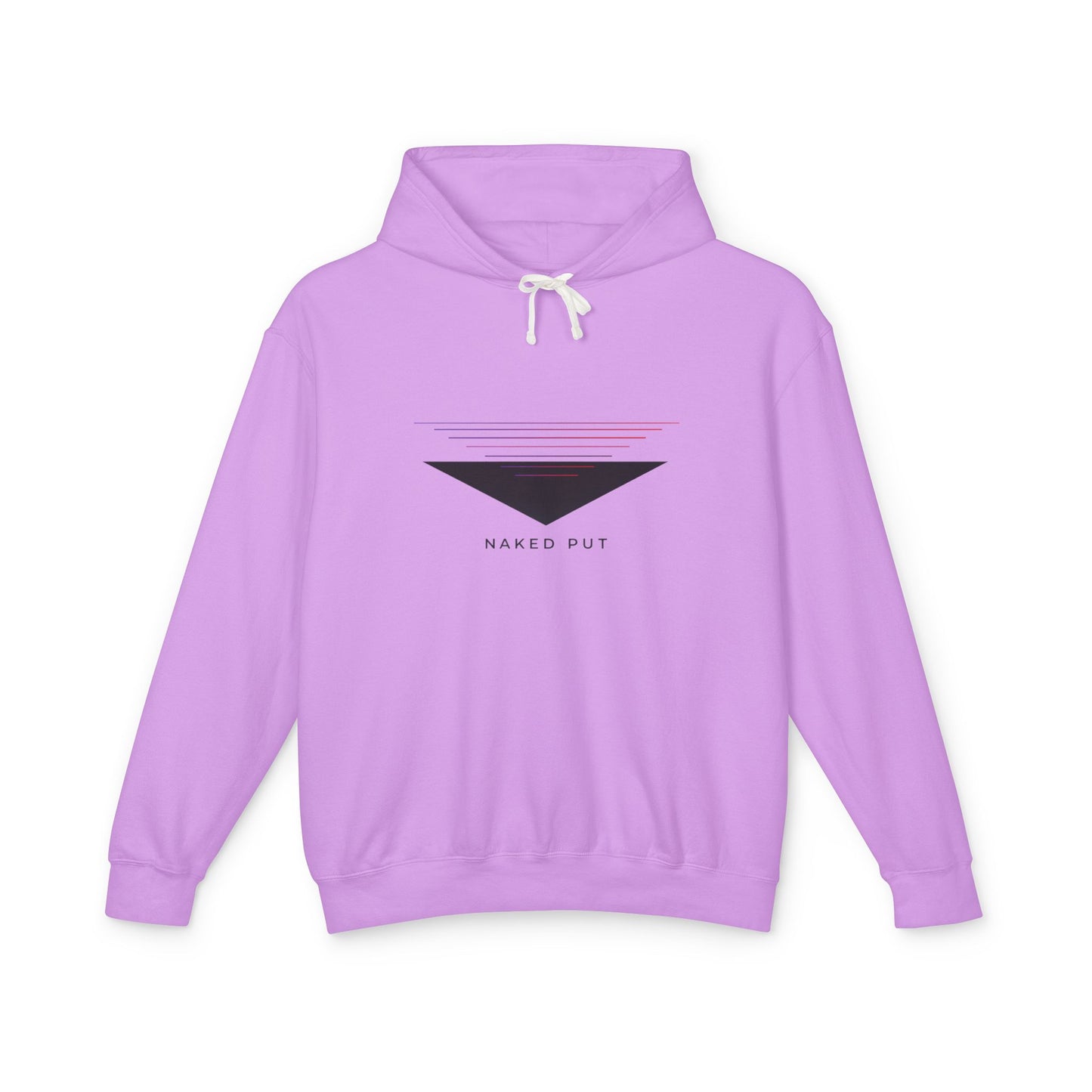 Naked Put Hoodie — Lightweight Hooded Sweatshirt with 'naked put' Graphic