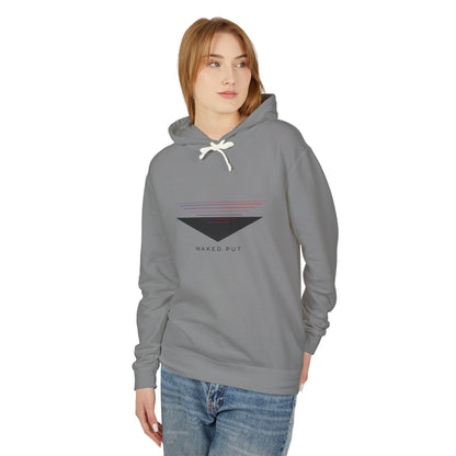 Naked Put Hoodie — Lightweight Hooded Sweatshirt with 'naked put' Graphic