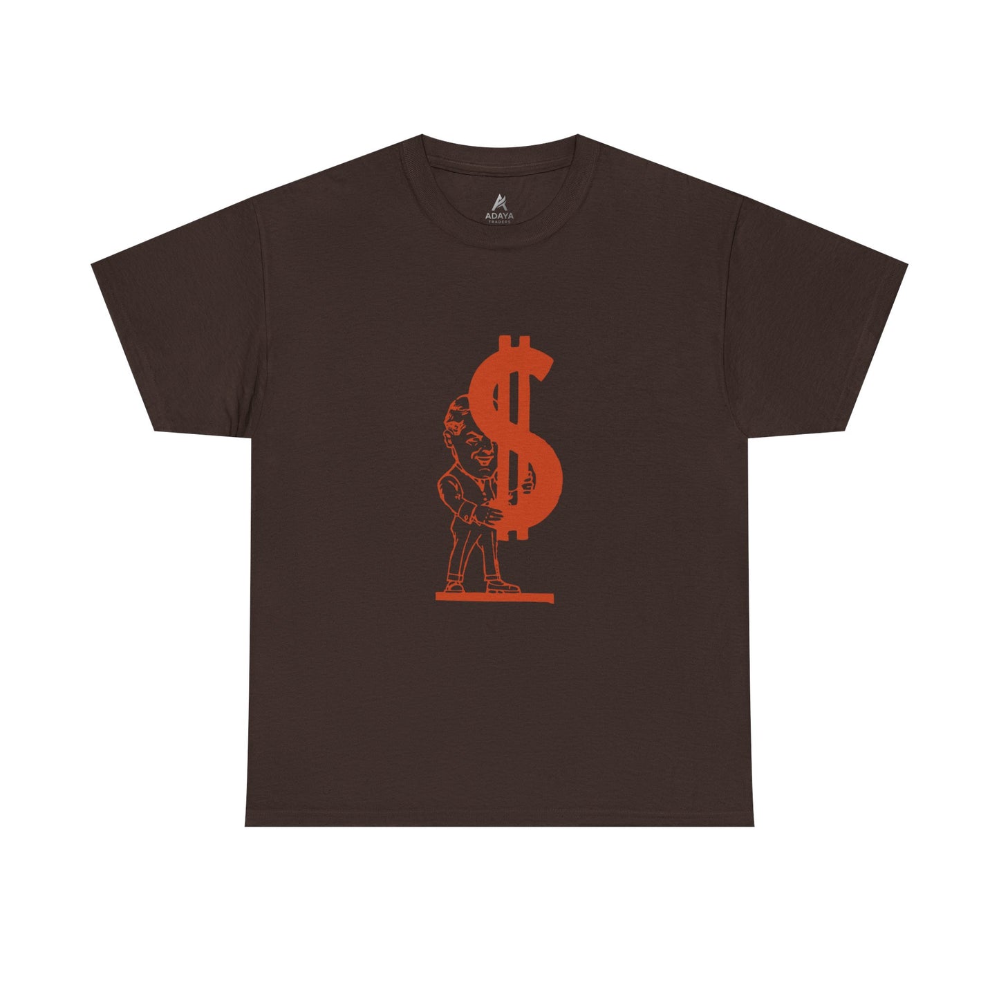 T-Shirt — Red Dollar Sign Statue Graphic Tee