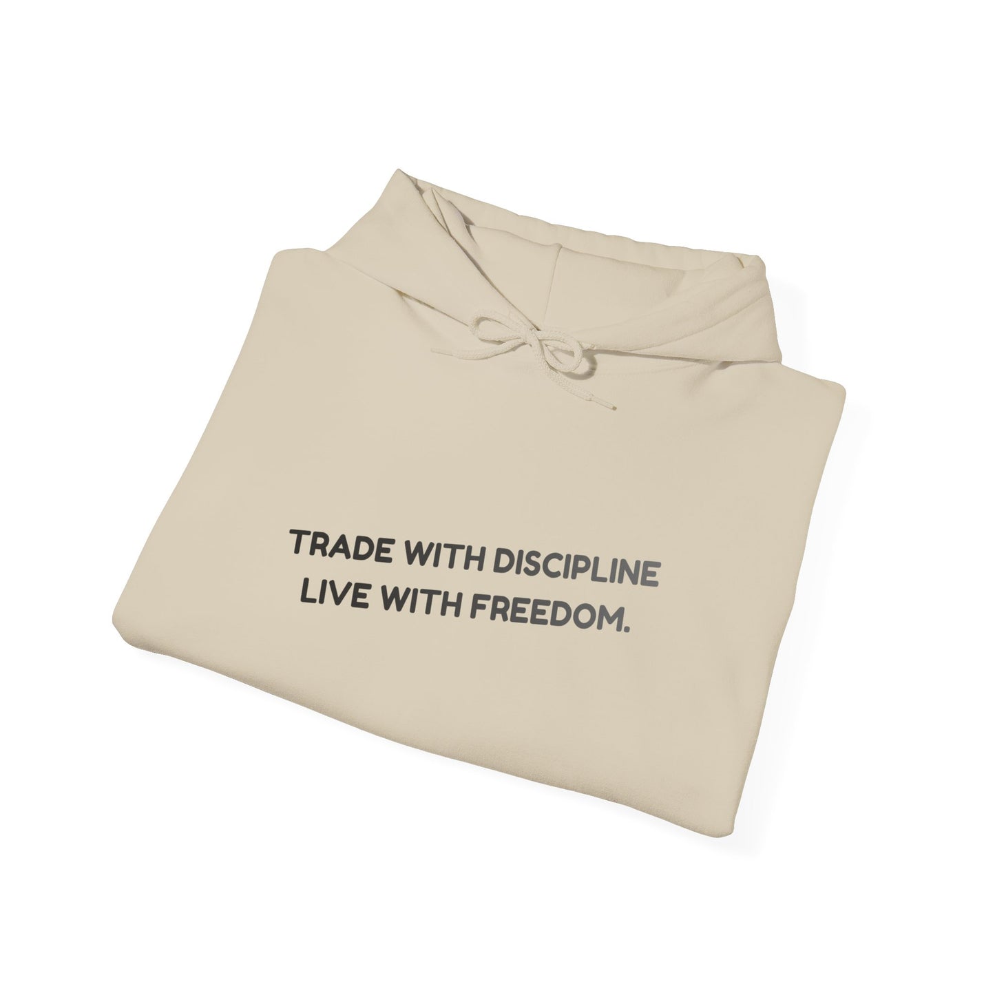 Sudadera con Capucha — "Opera con Disciplina, Vive con Libertad" Pullover Motivacional Minimalista