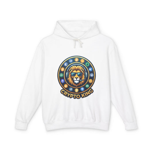 Crypto King Hoodie — Lion Crest Cryptocurrency Graphic Hoodie