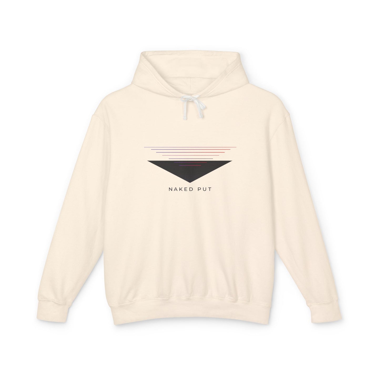 Naked Put Hoodie — Lightweight Hooded Sweatshirt with 'naked put' Graphic