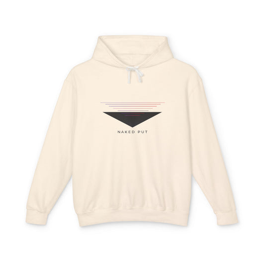Naked Put Hoodie — Lightweight Hooded Sweatshirt with 'naked put' Graphic