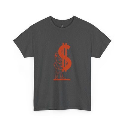 T-Shirt — Red Dollar Sign Statue Graphic Tee
