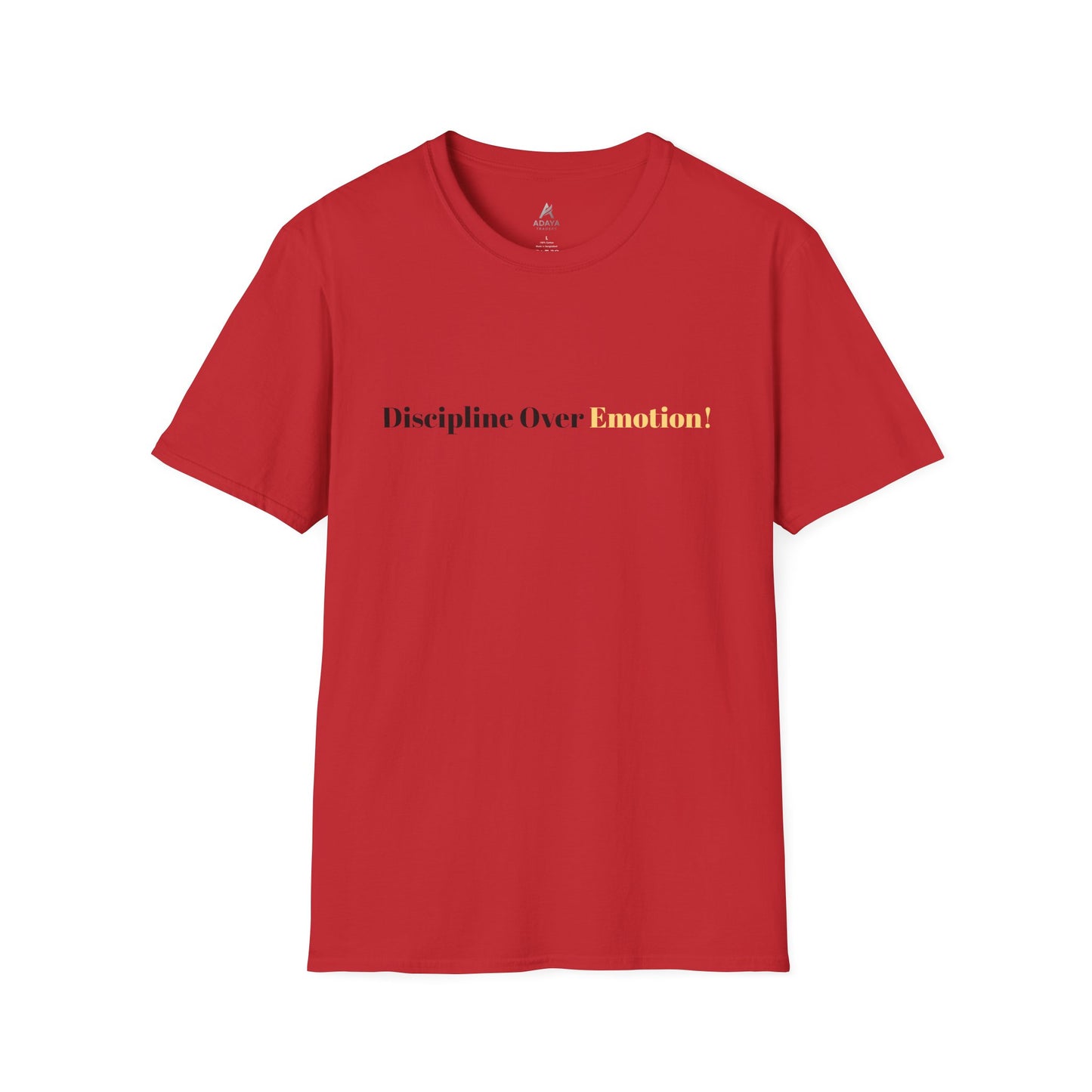 Grafisches T-Shirt „Disziplin vor Komfort“