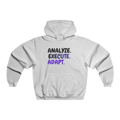 Analyze. Execute. Adapt. Hoodie — Motivational Pullover for Entrepreneurs & Leaders