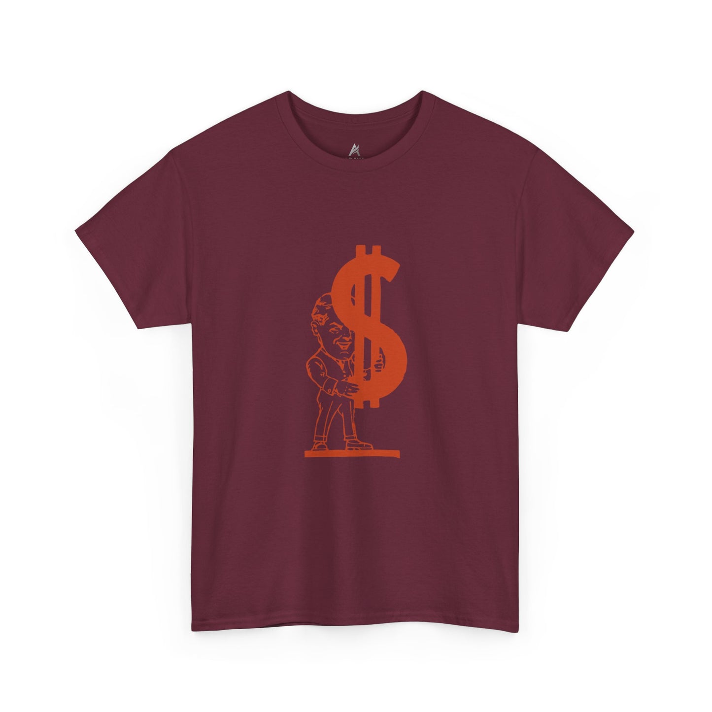 T-Shirt — Red Dollar Sign Statue Graphic Tee