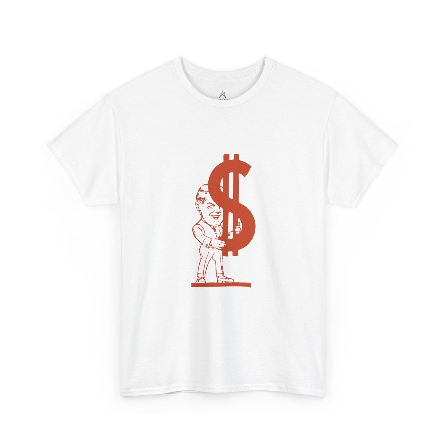 T-Shirt — Red Dollar Sign Statue Graphic Tee