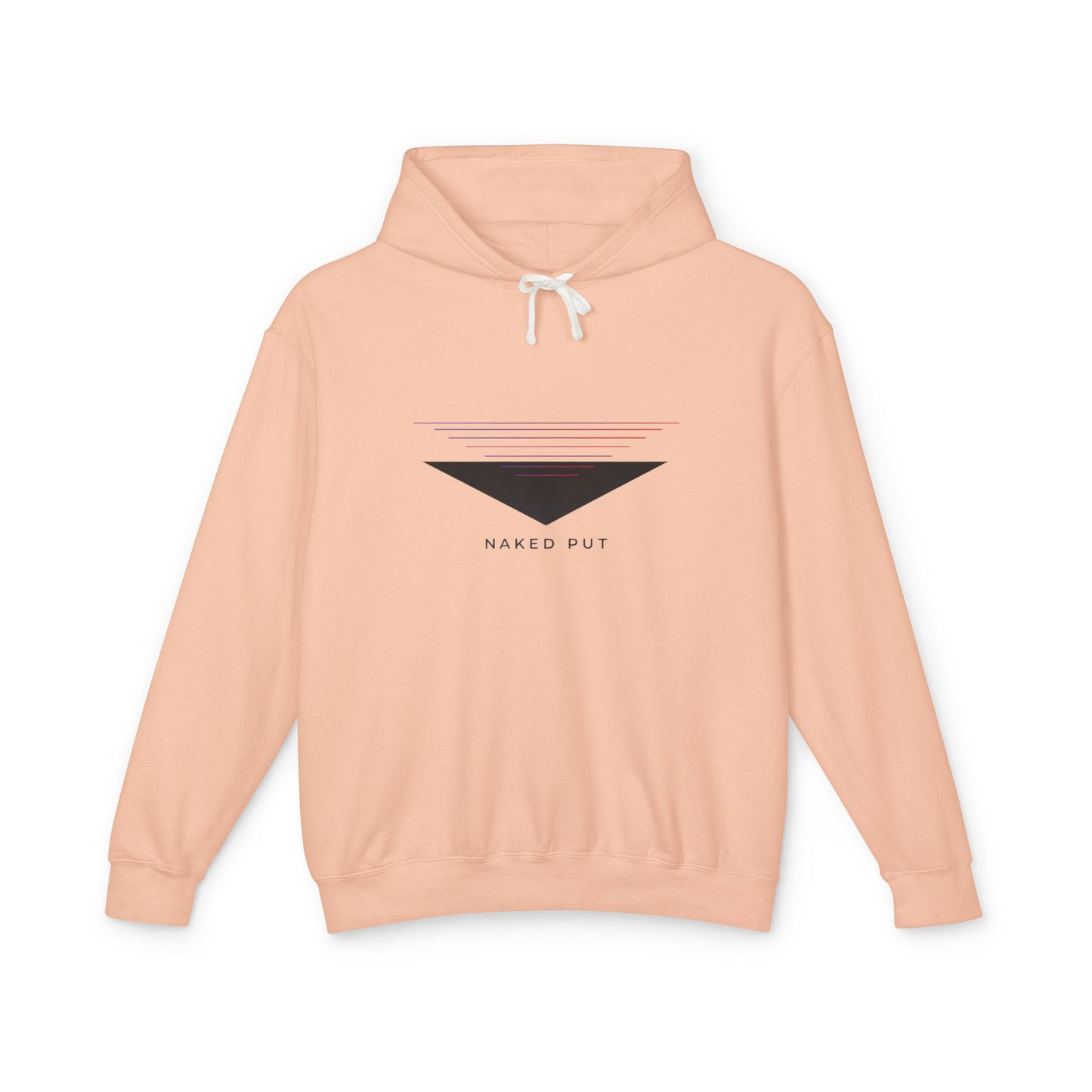 Naked Put Hoodie — Lightweight Hooded Sweatshirt with 'naked put' Graphic