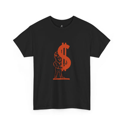 T-Shirt — Red Dollar Sign Statue Graphic Tee