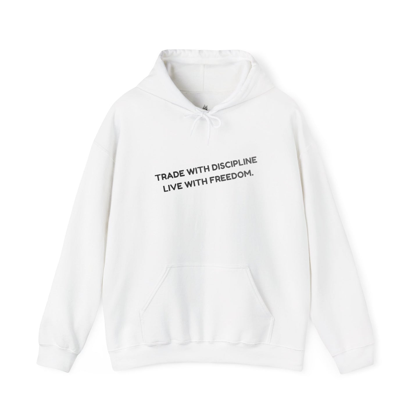 Sudadera con Capucha — "Opera con Disciplina, Vive con Libertad" Pullover Motivacional Minimalista
