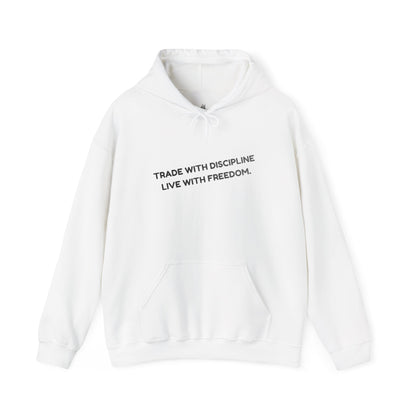 Sudadera con Capucha — "Opera con Disciplina, Vive con Libertad" Pullover Motivacional Minimalista