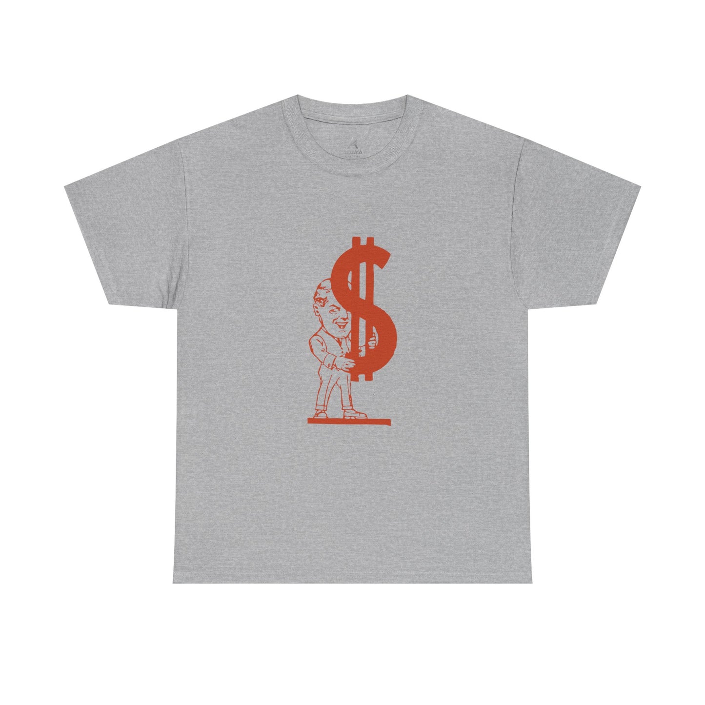 T-Shirt — Red Dollar Sign Statue Graphic Tee