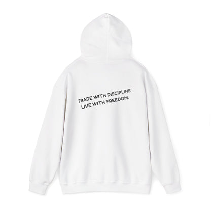 Sudadera con Capucha — "Opera con Disciplina, Vive con Libertad" Pullover Motivacional Minimalista