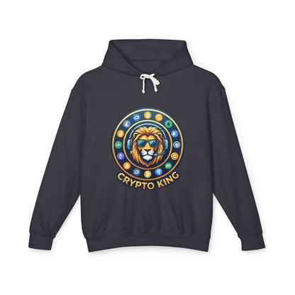 Crypto King Hoodie — Lion Crest Cryptocurrency Graphic Hoodie
