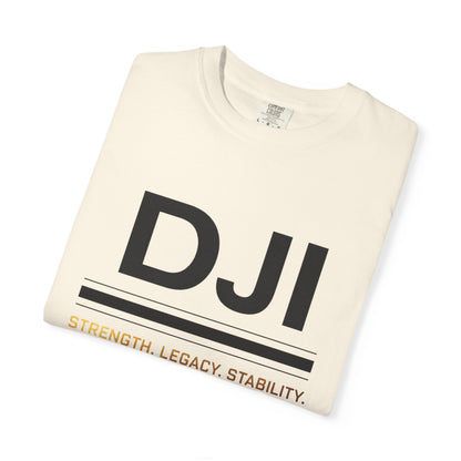 DJI Logo T-Shirt — Strength. Legacy. Stability. Crew Neck Tee