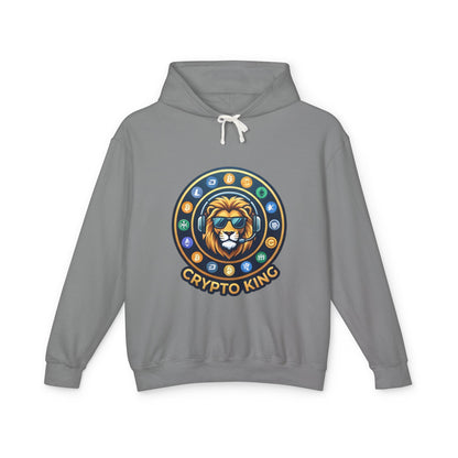 Crypto King Hoodie — Lion Crest Cryptocurrency Graphic Hoodie
