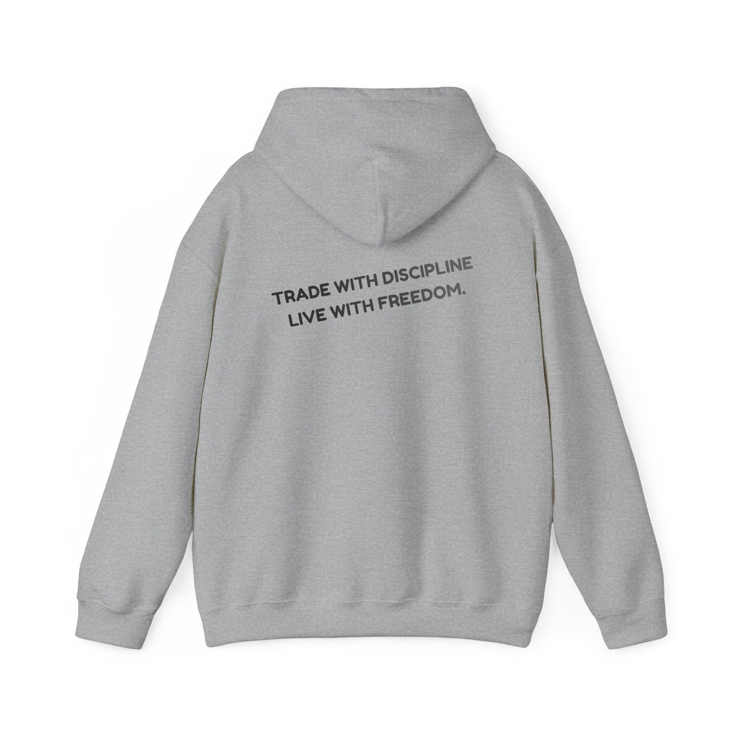 Sudadera con Capucha — "Opera con Disciplina, Vive con Libertad" Pullover Motivacional Minimalista