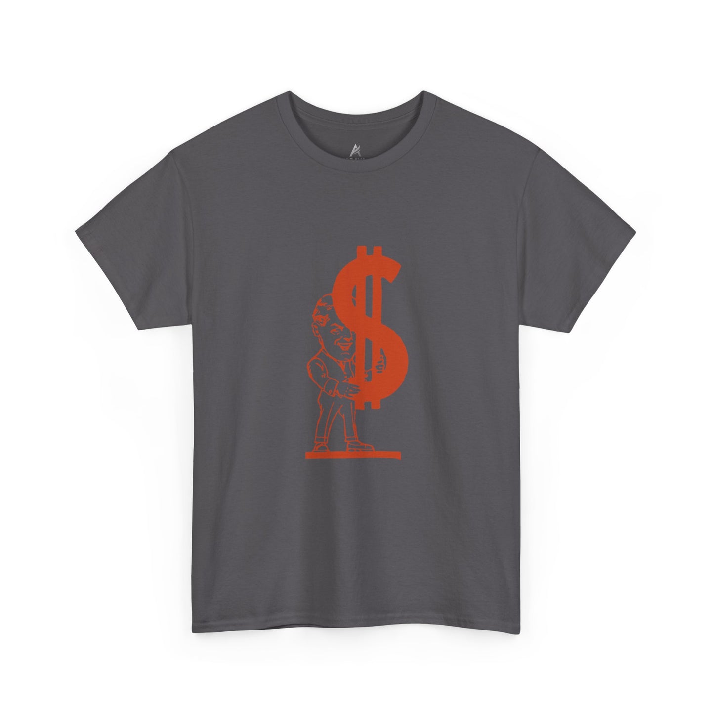 T-Shirt — Red Dollar Sign Statue Graphic Tee