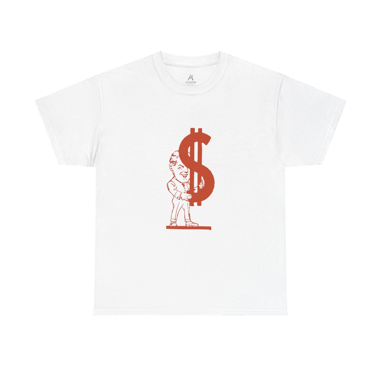 T-Shirt — Red Dollar Sign Statue Graphic Tee
