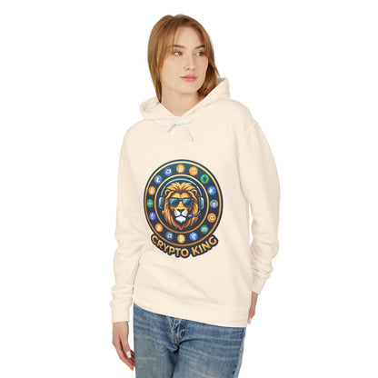 Crypto King Hoodie — Lion Crest Cryptocurrency Graphic Hoodie