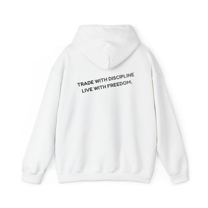 Sudadera con Capucha — "Opera con Disciplina, Vive con Libertad" Pullover Motivacional Minimalista