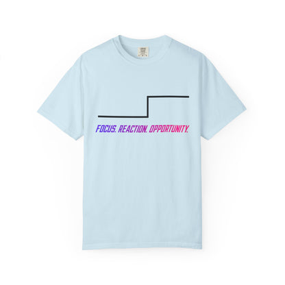 Focus. Reaction. Opportunity. T-Shirt — Minimalist Motivational Graphic Tee