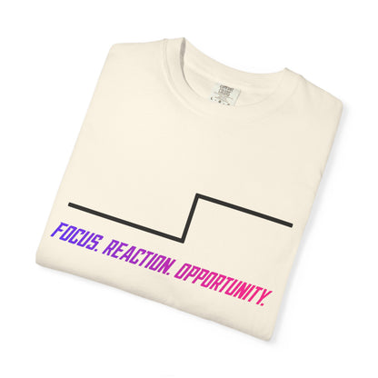 Focus. Reaction. Opportunity. T-Shirt — Minimalist Motivational Graphic Tee