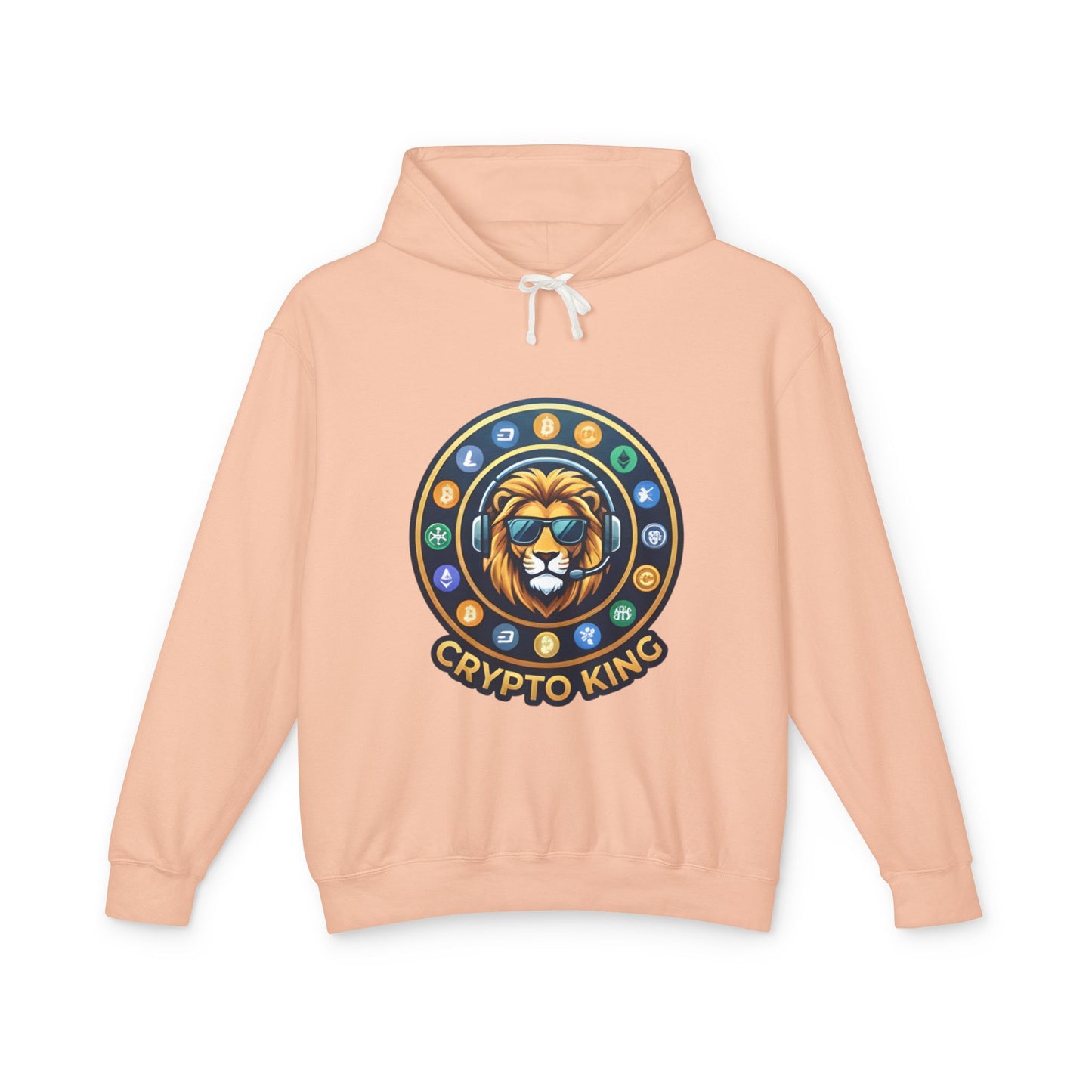 Crypto King Hoodie — Lion Crest Cryptocurrency Graphic Hoodie