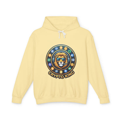 Crypto King Hoodie — Lion Crest Cryptocurrency Graphic Hoodie