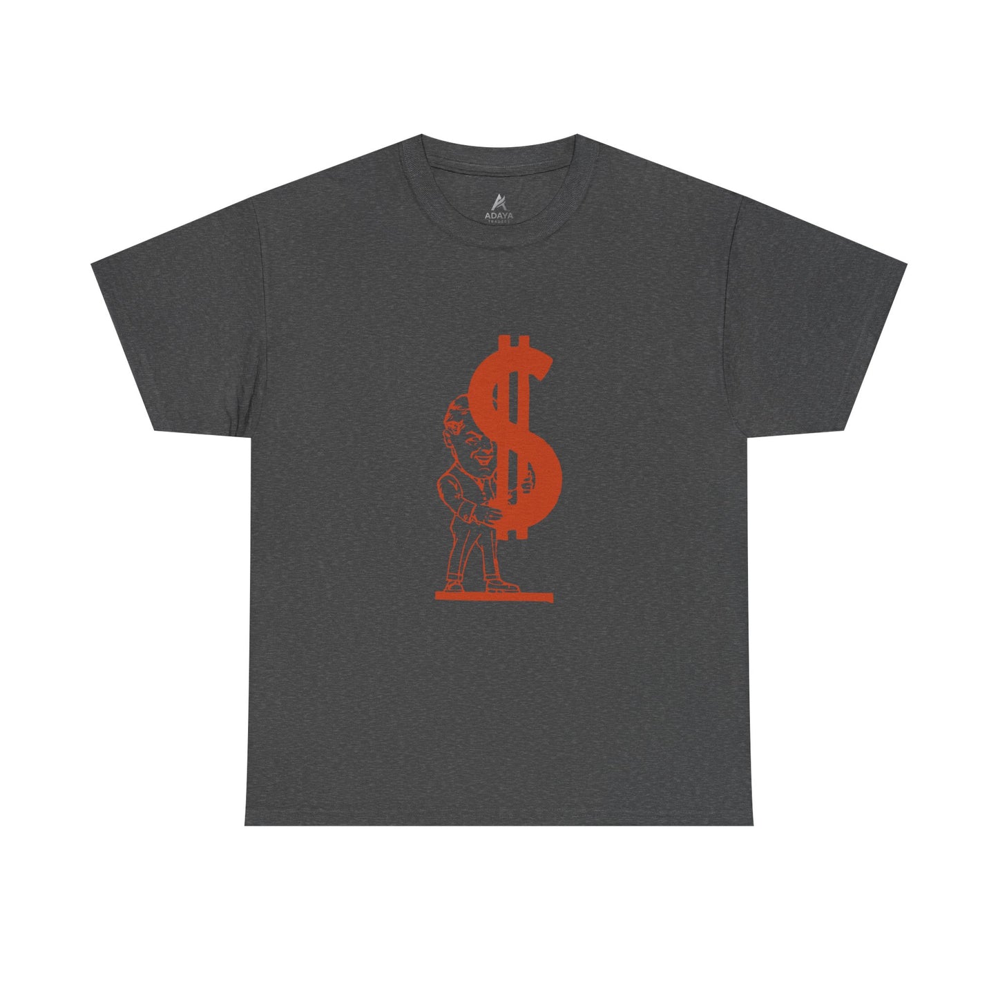 T-Shirt — Red Dollar Sign Statue Graphic Tee