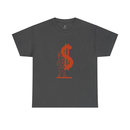T-Shirt — Red Dollar Sign Statue Graphic Tee
