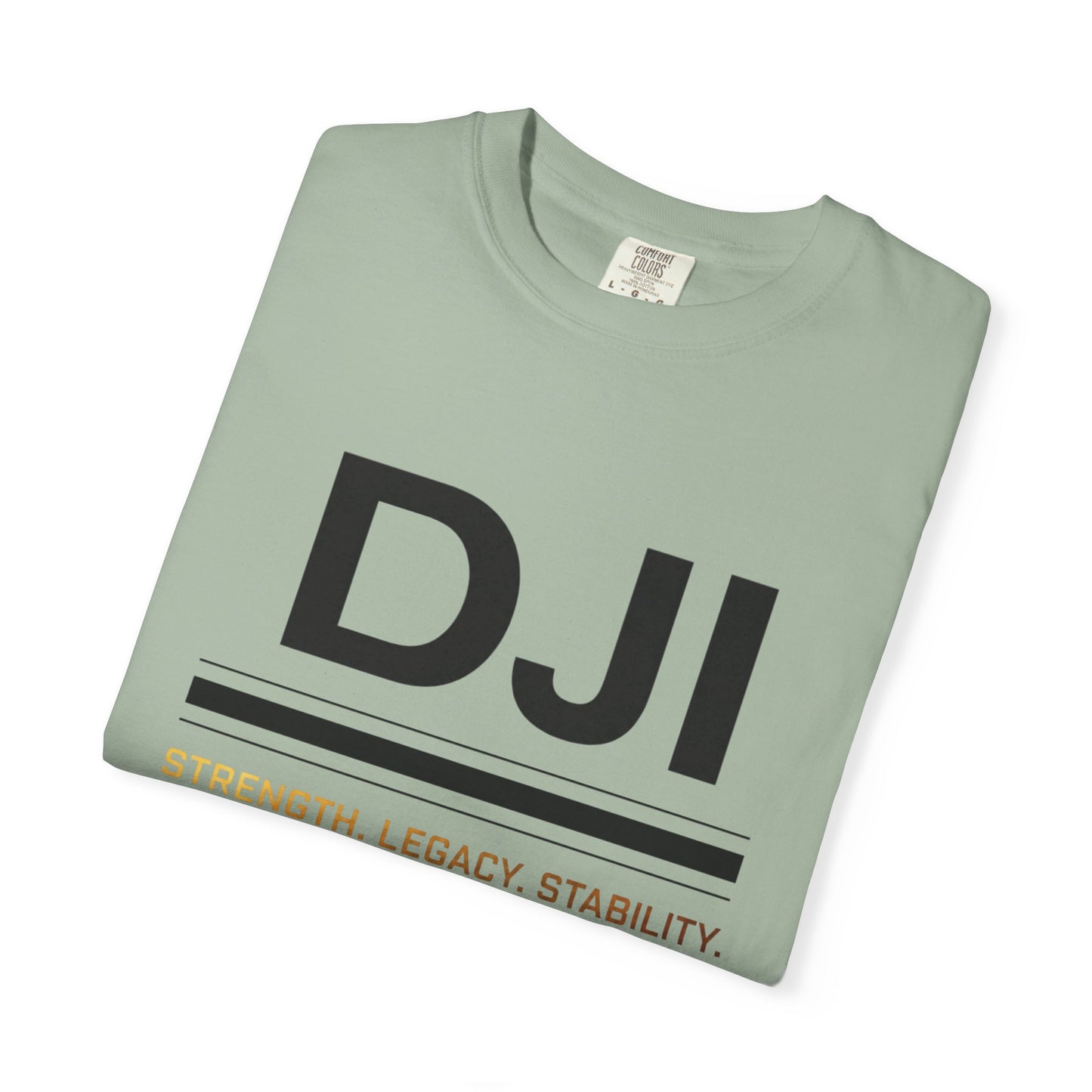 DJI Logo T-Shirt — Strength. Legacy. Stability. Crew Neck Tee