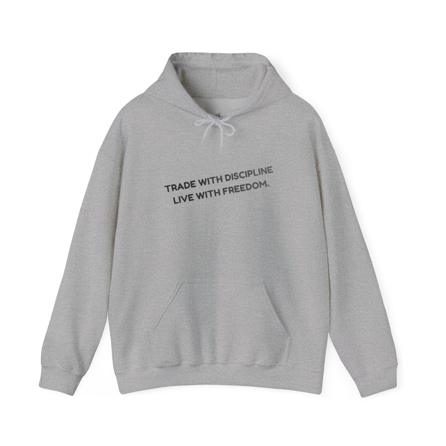 Sudadera con Capucha — "Opera con Disciplina, Vive con Libertad" Pullover Motivacional Minimalista