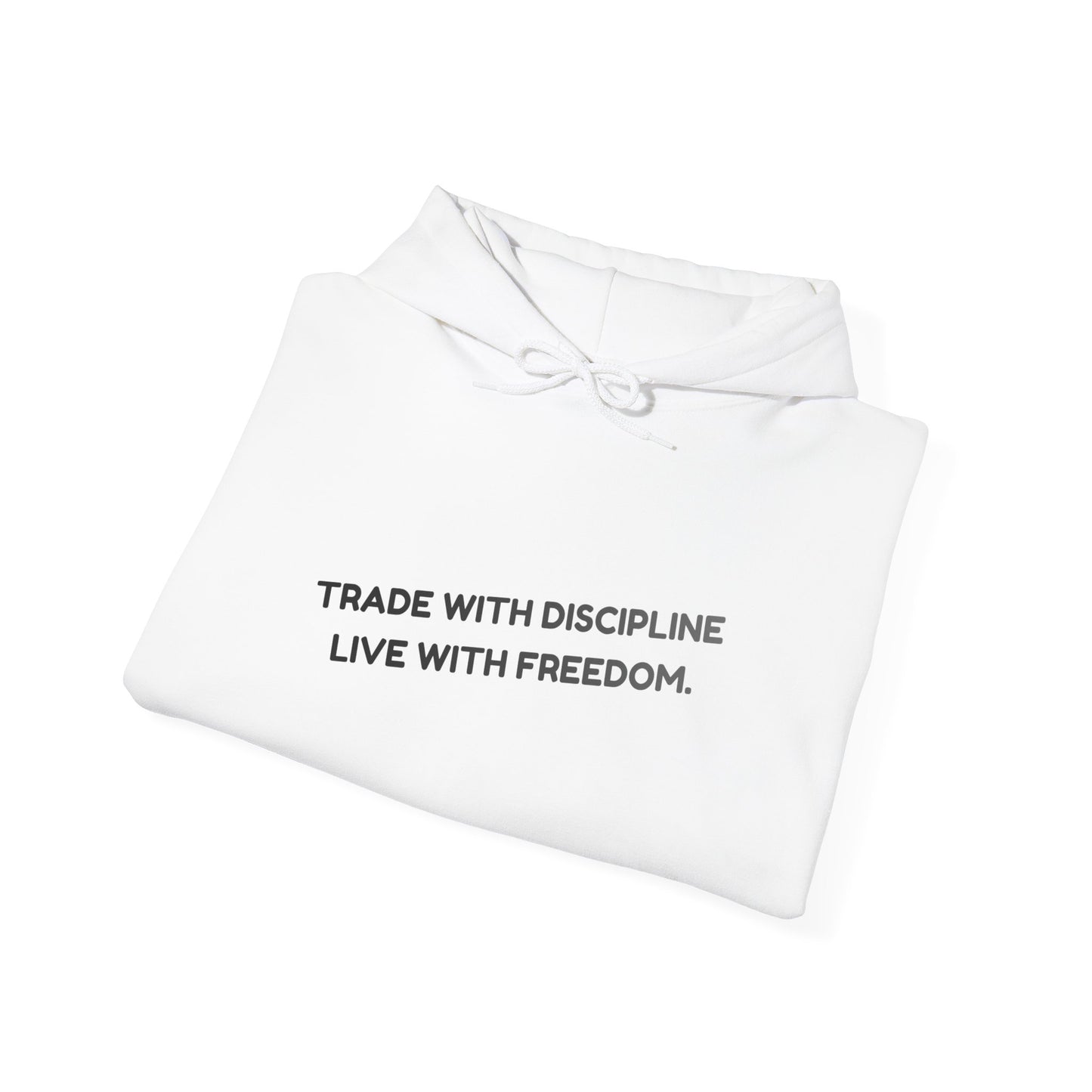 Sudadera con Capucha — "Opera con Disciplina, Vive con Libertad" Pullover Motivacional Minimalista