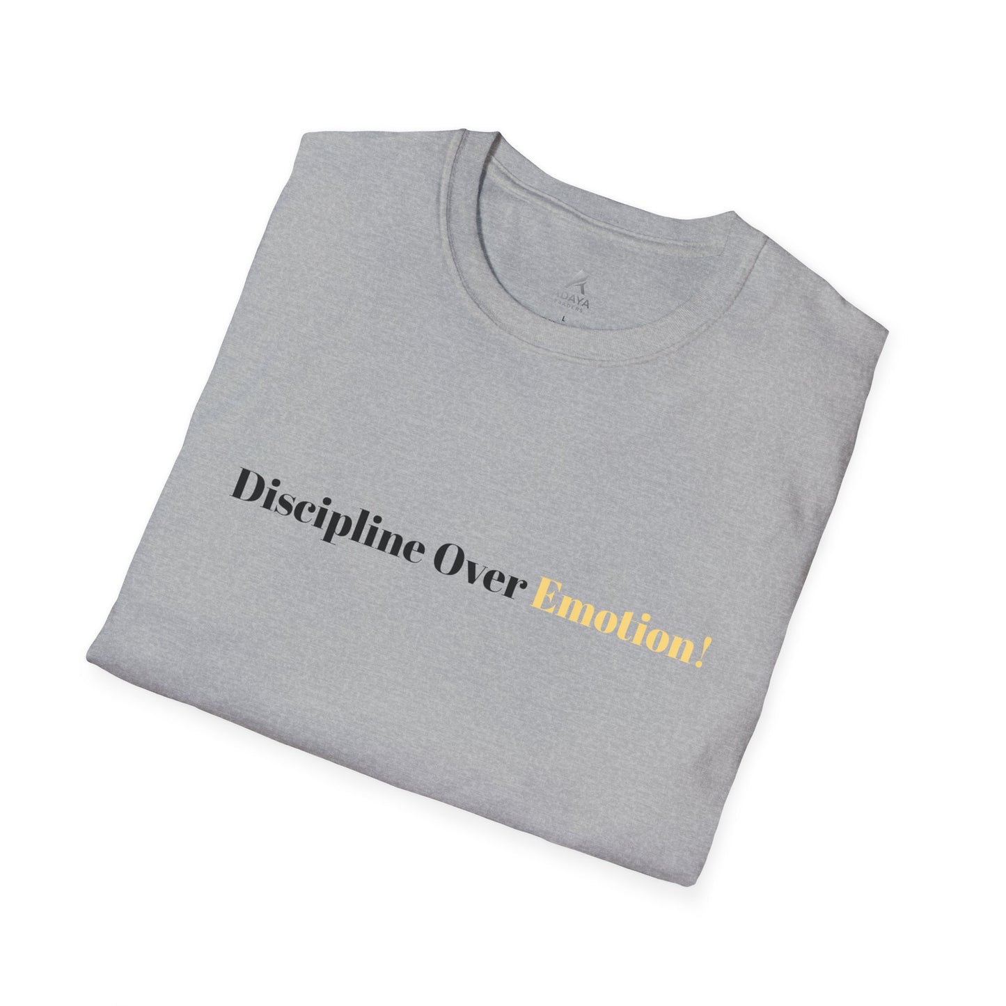 Grafisches T-Shirt „Disziplin vor Komfort“