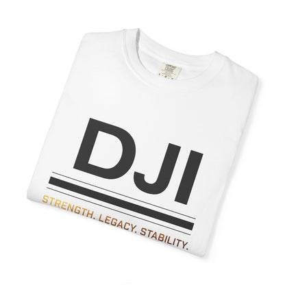 DJI Logo T-Shirt — Strength. Legacy. Stability. Crew Neck Tee