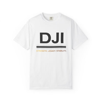 DJI Logo T-Shirt — Strength. Legacy. Stability. Crew Neck Tee