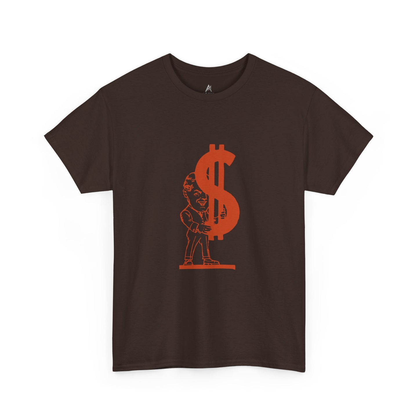 T-Shirt — Red Dollar Sign Statue Graphic Tee