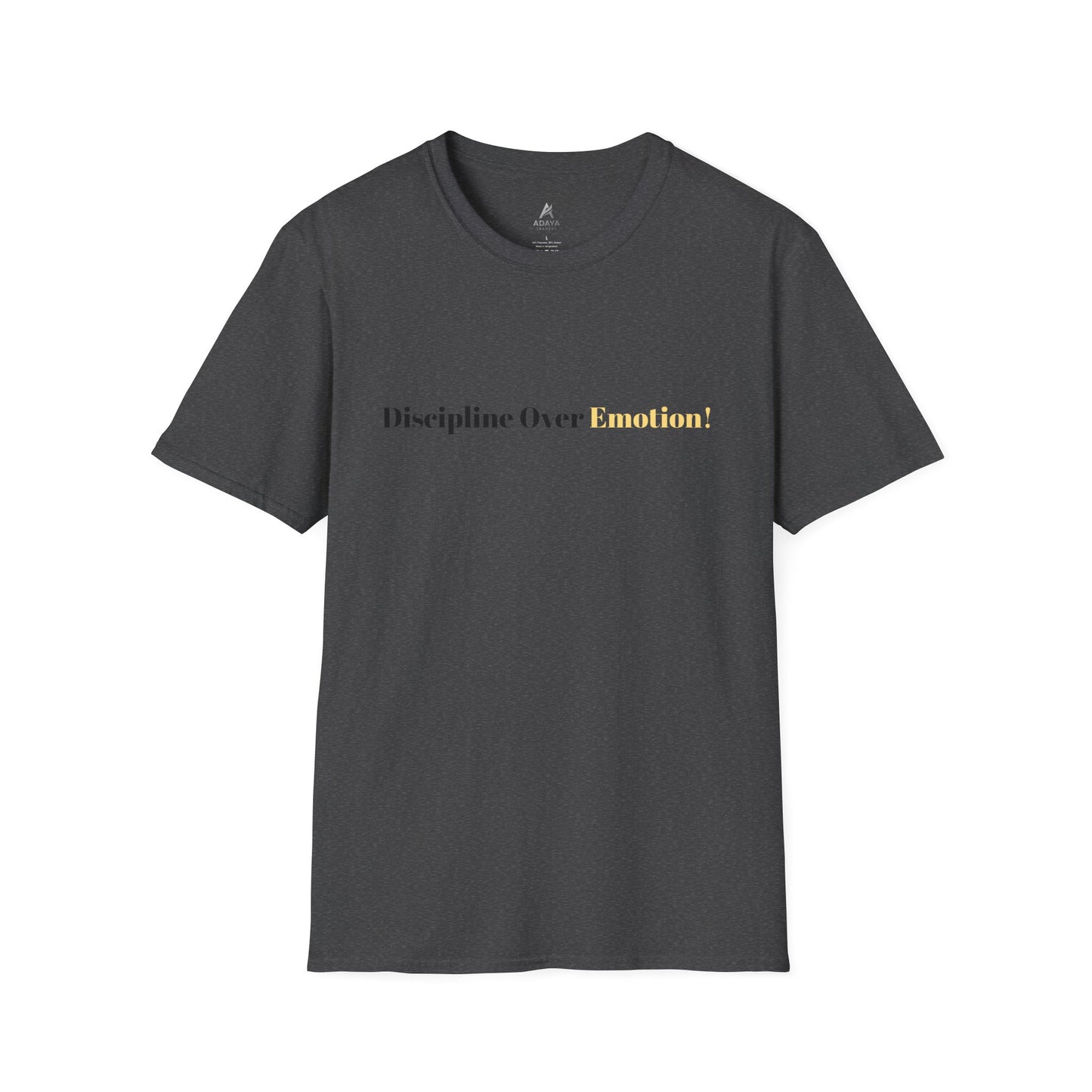Grafisches T-Shirt „Disziplin vor Komfort“