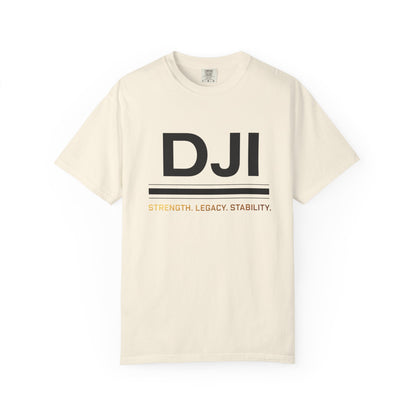 DJI Logo T-Shirt — Strength. Legacy. Stability. Crew Neck Tee