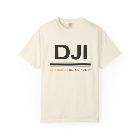 DJI Logo T-Shirt — Strength. Legacy. Stability. Crew Neck Tee